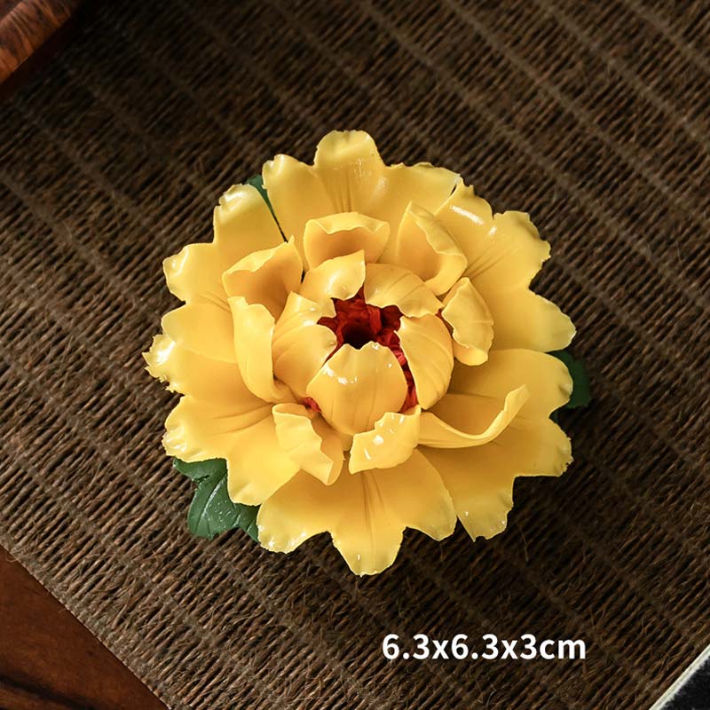 Tibetan Lotus Blessing Ceramic Stick Incense Holder