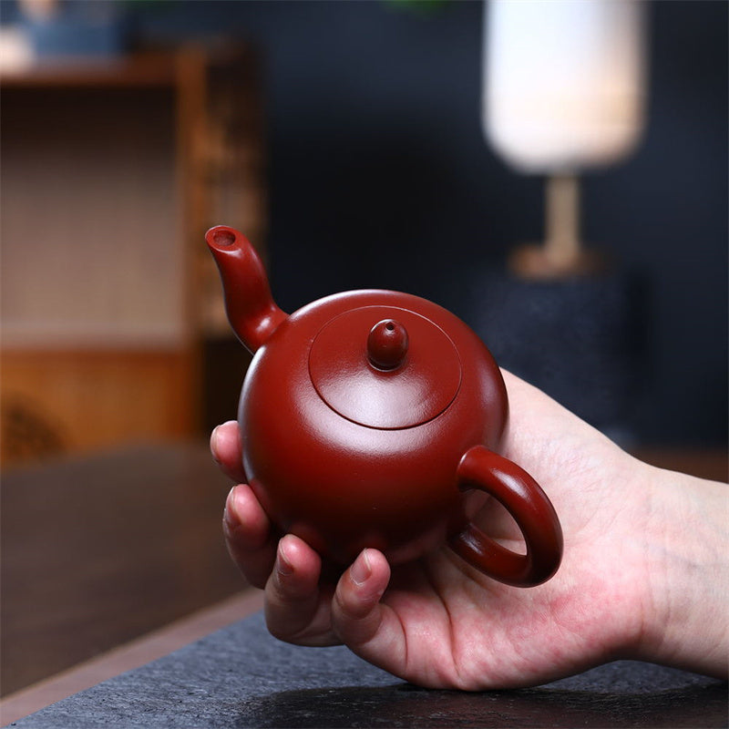 Yixing Semi-Handmade Brown Purple Clay Kung Fu Teapot 200ml