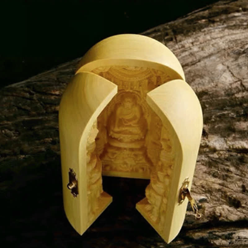 Daikokuten Boxwood Prosperity Altar for Wealth & Abundance