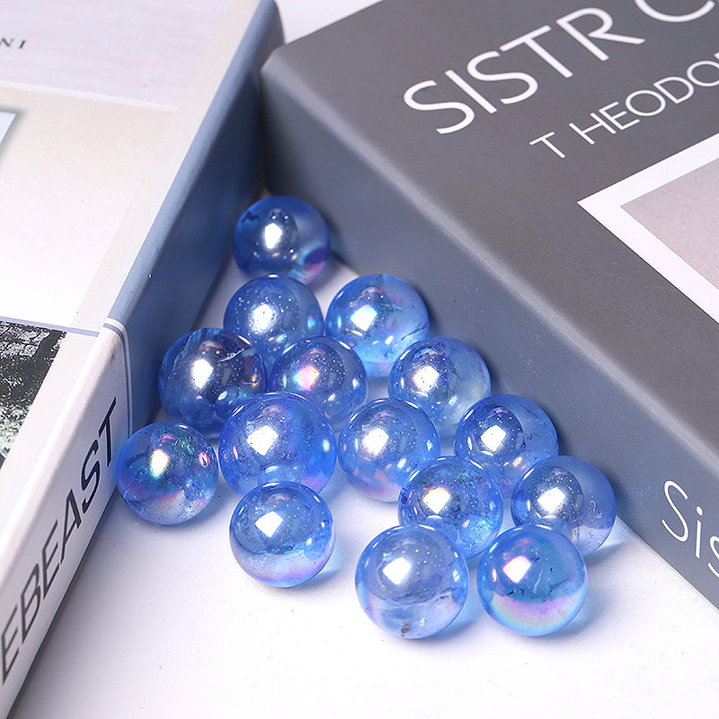 Dark Blue Aura Healing Crystal Sphere 0.5-0.7 inches