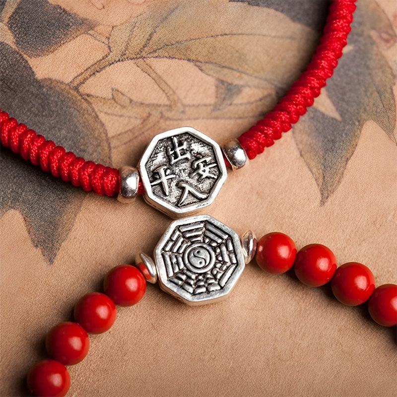 Yin Yang Cinnabar Concentration Bracelet 6mm String
