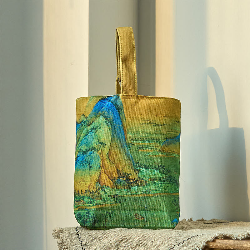 Vintage Landscape Painting Canvas Handbag | Spiritual Accessories