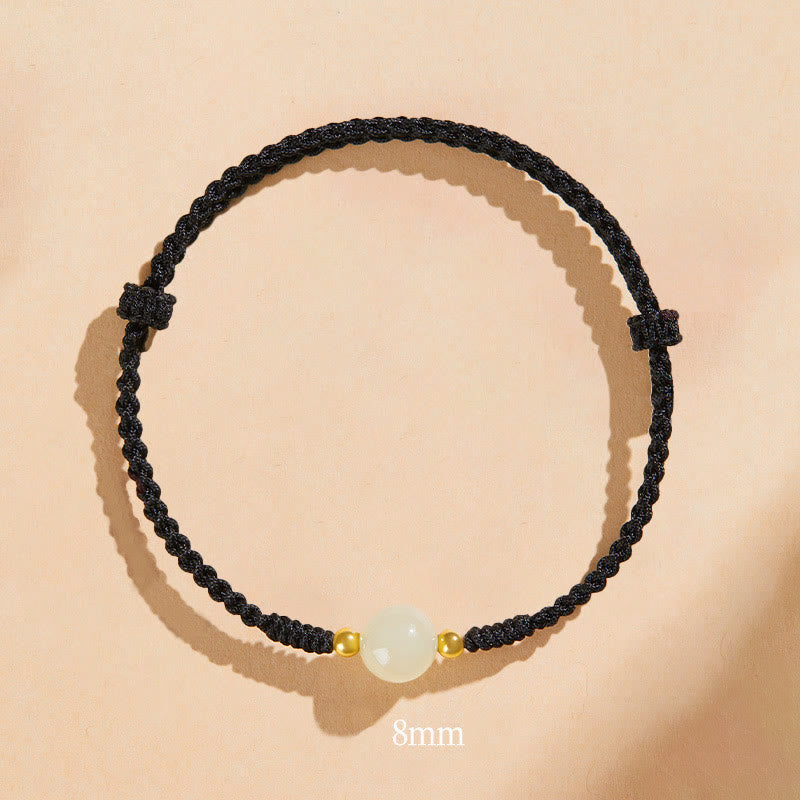8mm Jade Lucky Bead Prosperity Bracelet