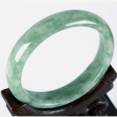 Natural Jade Prosperity Bangle Bracelet 60-61mm
