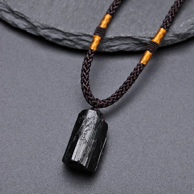 Black Tourmaline Spiritual Necklace with Positive Energy Pendant