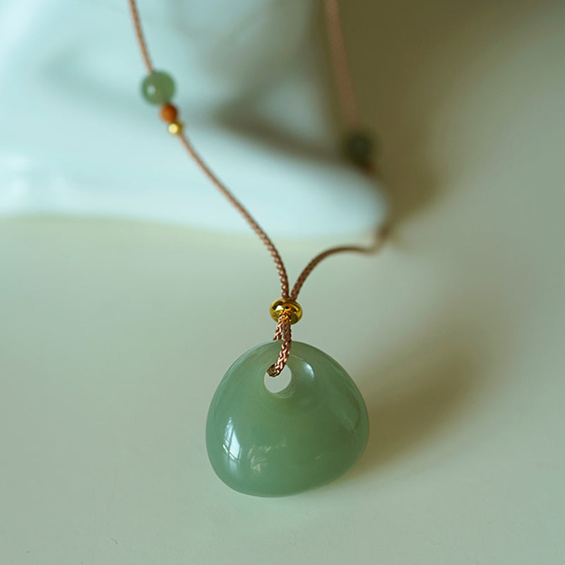Natural Jade Pendant Necklace | Luck Prosperity Charm