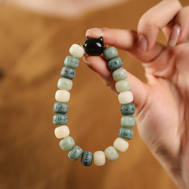 8mm Bodhi Seed Om Mani Padme Hum Bracelet for Harmony
