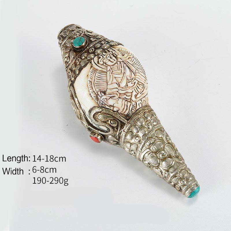 Handmade Tibetan Shankha Conch Shell Decoration for Wealth