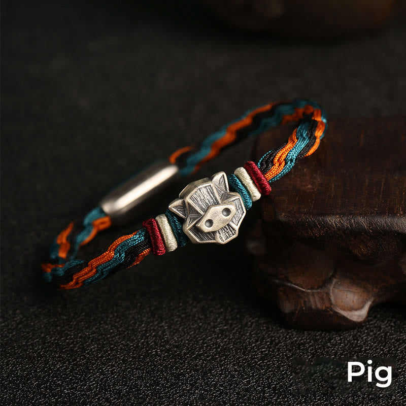 Unisex Chinese Zodiac Reincarnation Knot Bracelet | Sterling Silver
