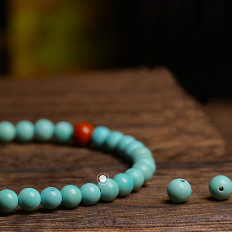 Turquoise Red Agate Protection Bracelet 3.8mm Beads