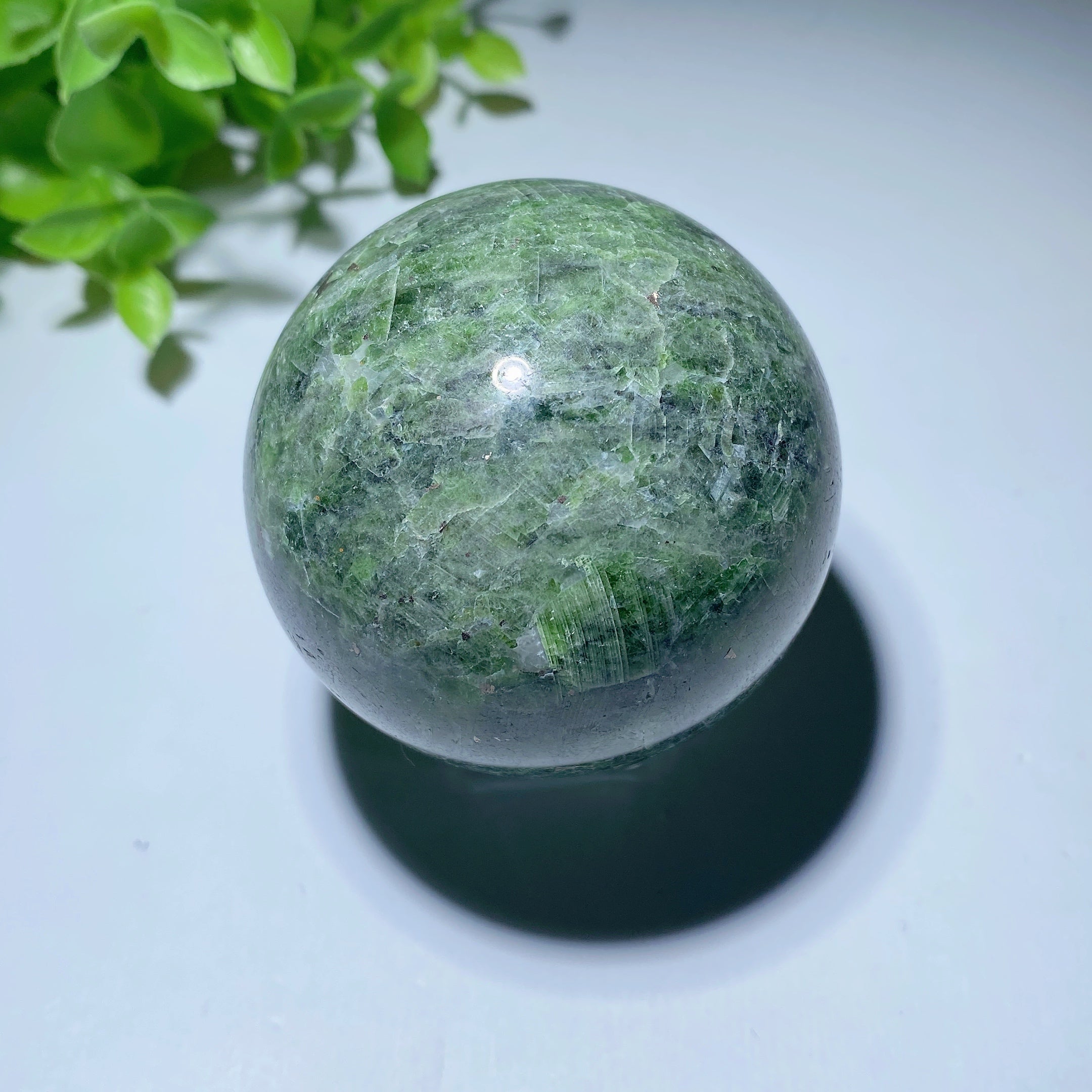 Diopside Crystal Sphere 2"-4" Healing Orb