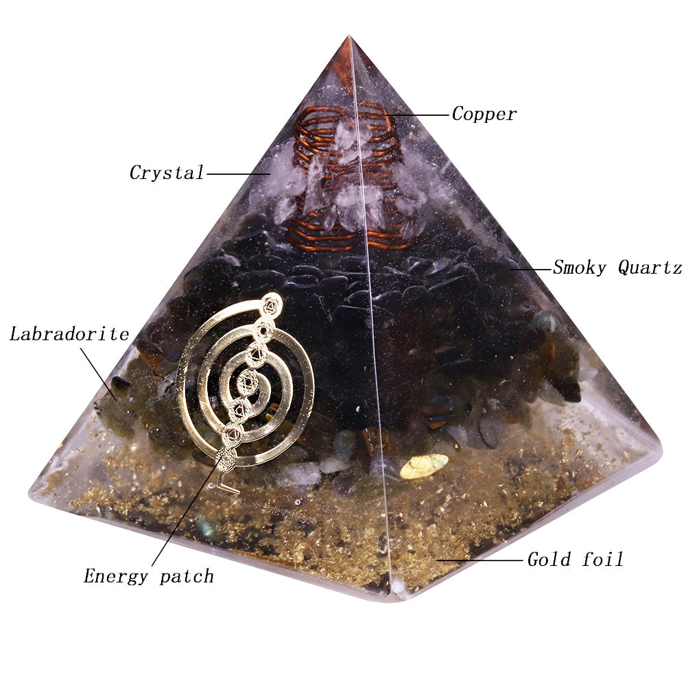 Divine Flow Smoky Quartz Pyramid