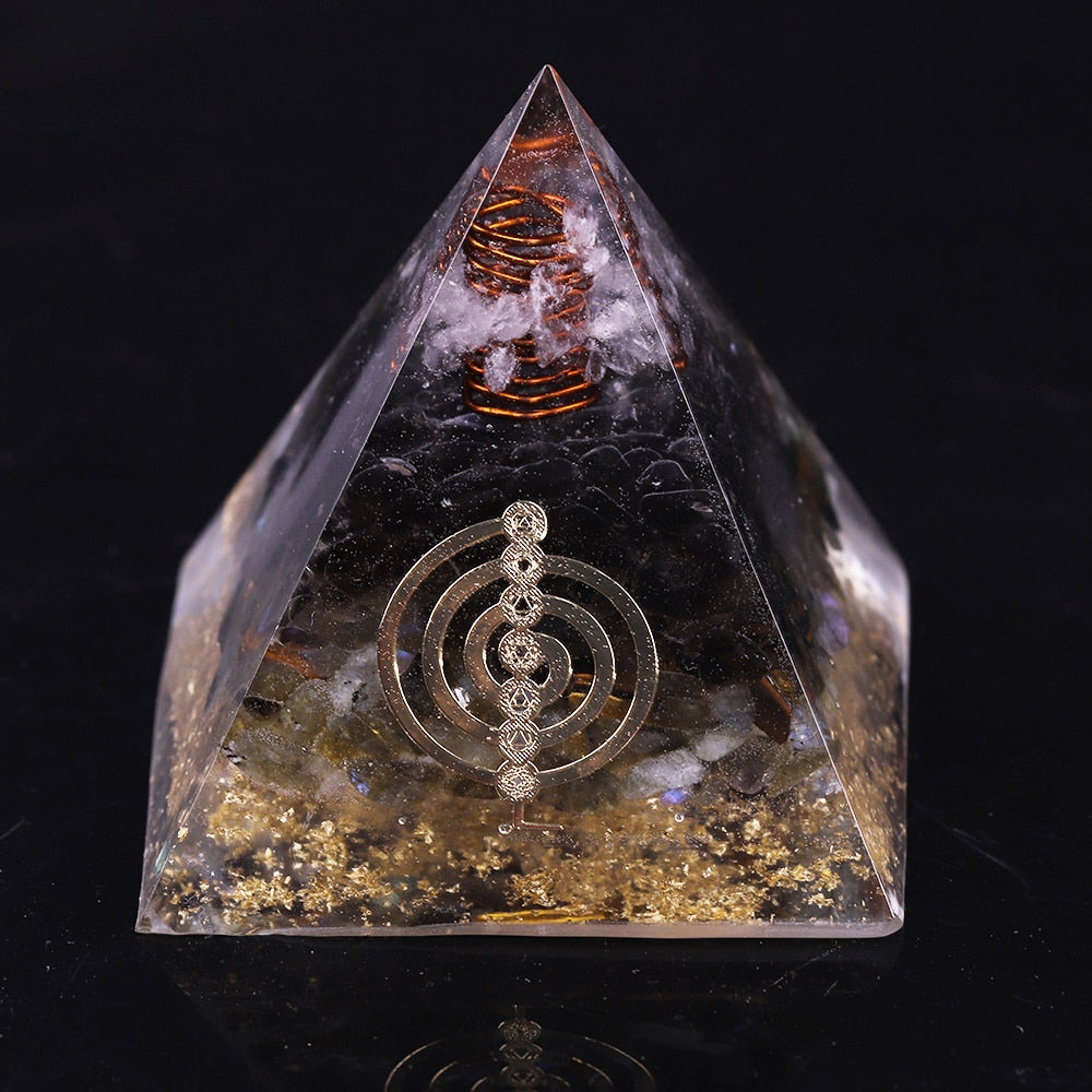 Divine Flow Smoky Quartz Pyramid
