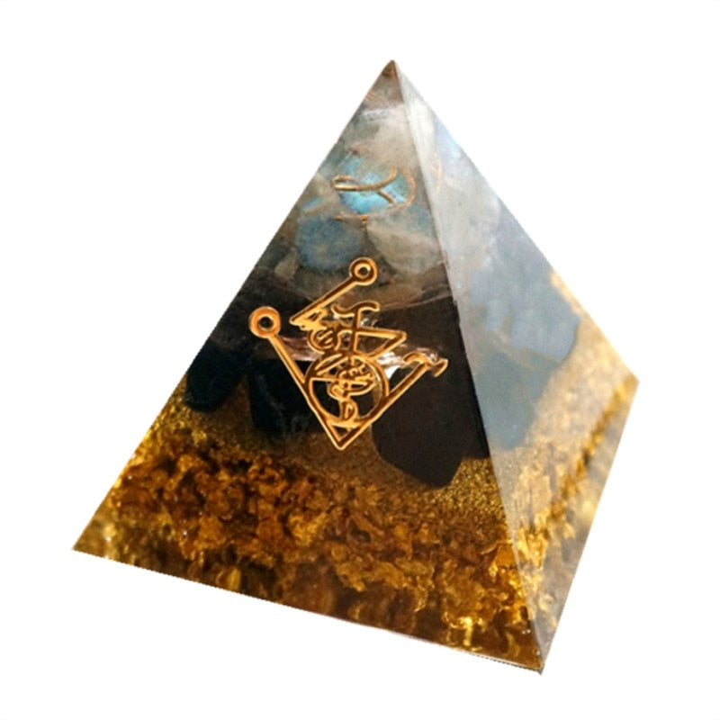 Divine Metamorphosis Obsidian Orgone Pyramid