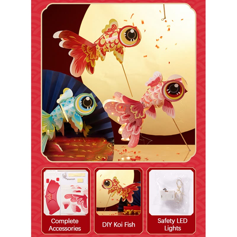 DIY Fortune Koi Fish Paper Lantern | Mid-Autumn Festival Decoration