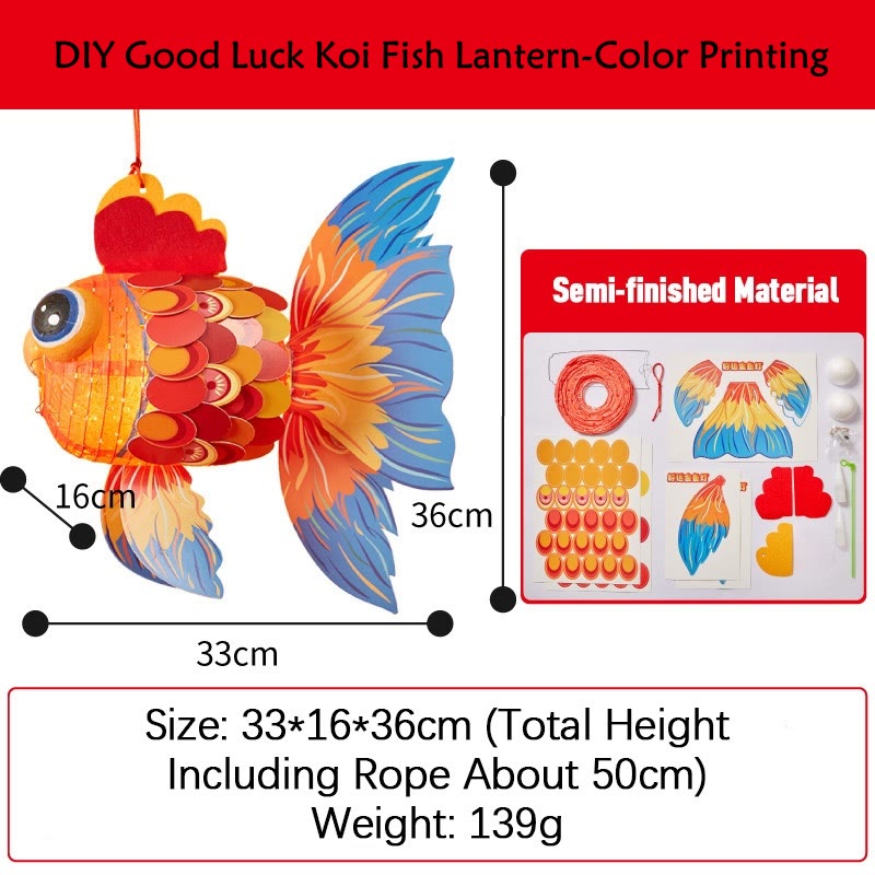 DIY Good Luck Koi Fish Paper Lantern | Zen Decor