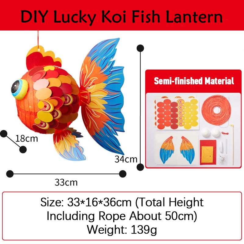 DIY Good Luck Koi Fish Paper Lantern | Zen Decor
