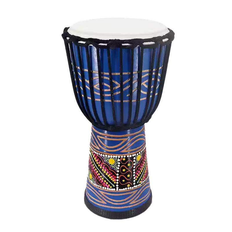 Djembe Hand African Drum Percussion - Blue Mahogany Wood