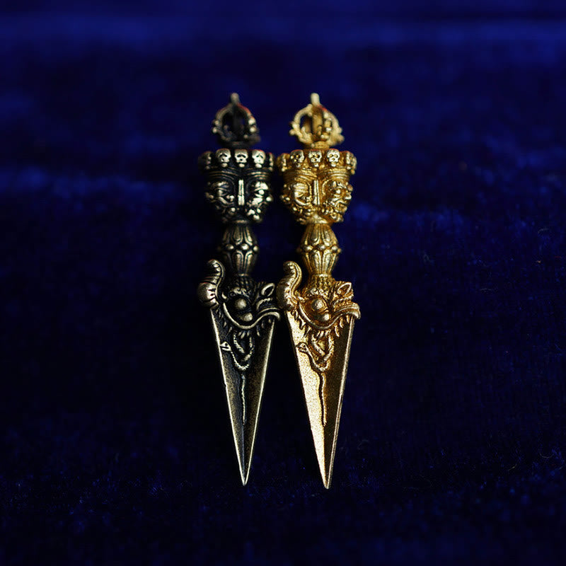 Dorje Vajra Spiritual Pendant|Brass & Copper|47mm Hanging Decoration