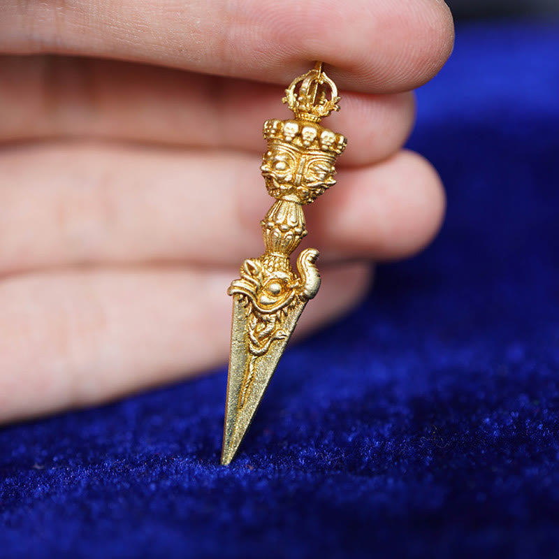 Dorje Vajra Spiritual Pendant|Brass & Copper|47mm Hanging Decoration