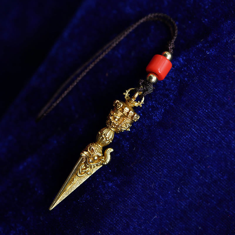 Dorje Vajra Spiritual Pendant|Brass & Copper|47mm Hanging Decoration