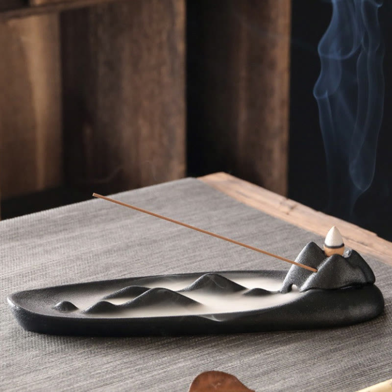 Double Koi Fish Ceramic Incense Burner for Harmony & Healing