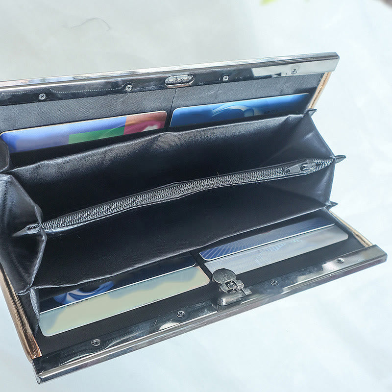 Double-sided Embroidered Floral Wallet 19cm | Spiritual Accessories