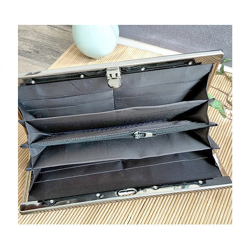 Double-sided Embroidered Floral Wallet 19cm | Spiritual Accessories