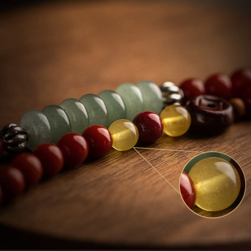 Double Wrap Chinese Zodiac Red Agate Bracelet for Protection