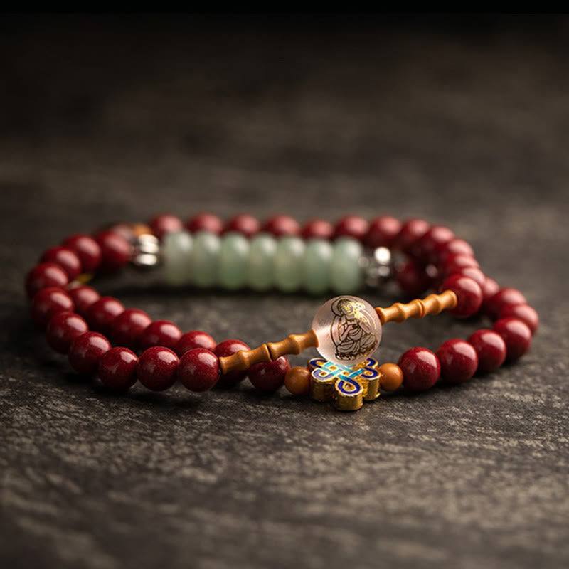 Double Wrap Chinese Zodiac Red Agate Bracelet for Protection