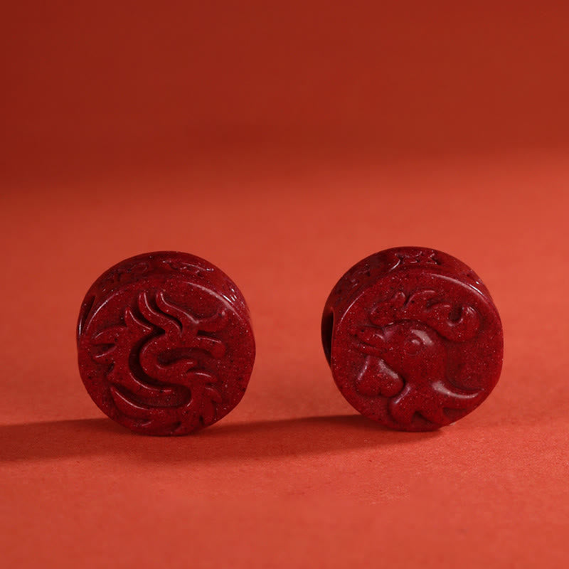 Dragon 16cm Chinese Zodiac Blessing Cinnabar Bracelet