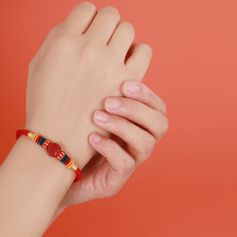 Dragon 16cm Chinese Zodiac Blessing Cinnabar Bracelet