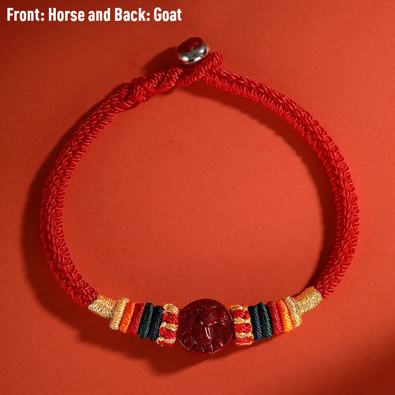 Dragon 16cm Chinese Zodiac Blessing Cinnabar Bracelet