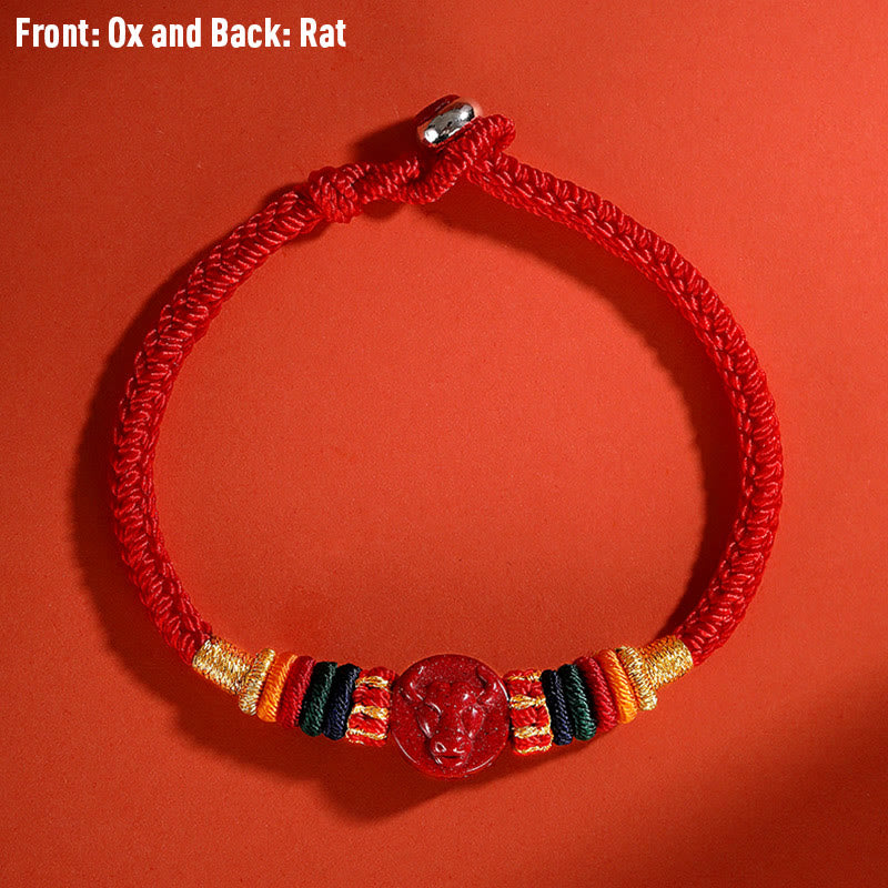 Dragon 16cm Chinese Zodiac Blessing Cinnabar Bracelet