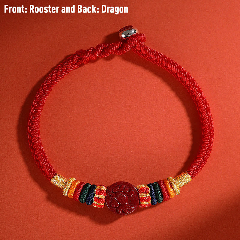 Dragon 16cm Chinese Zodiac Blessing Cinnabar Bracelet