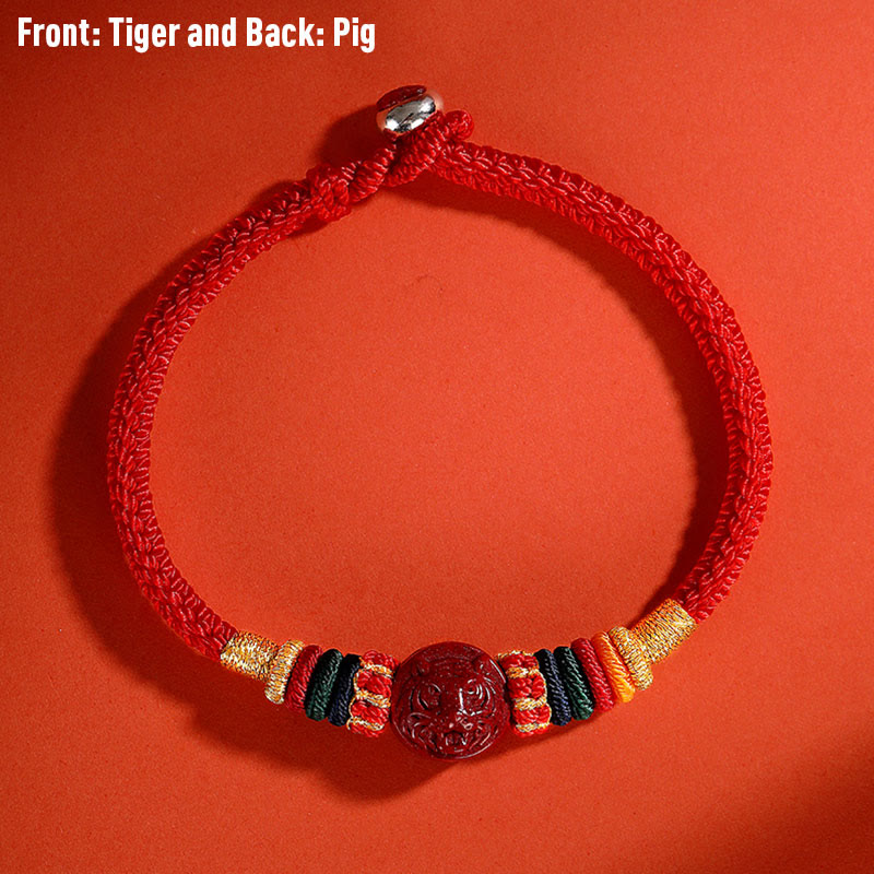 Dragon 16cm Chinese Zodiac Blessing Cinnabar Bracelet