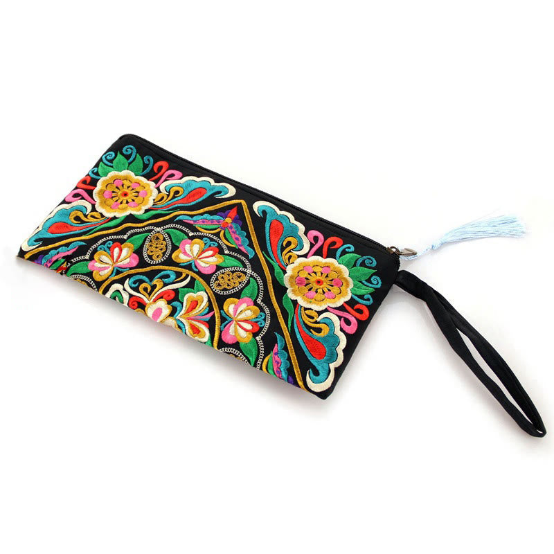 Dragon Butterfly Spiritual Cosmos Flower Wallet 14x25cm