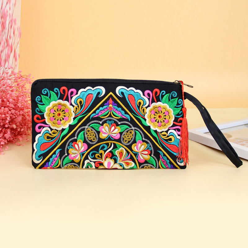 Dragon Butterfly Spiritual Cosmos Flower Wallet 14x25cm
