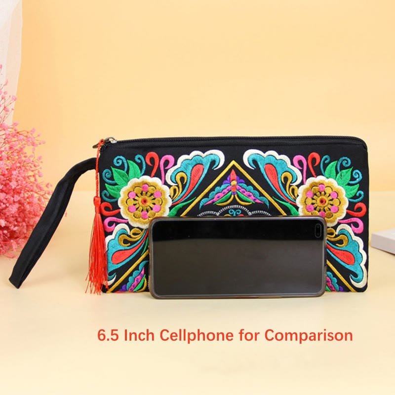 Dragon Butterfly Spiritual Cosmos Flower Wallet 14x25cm