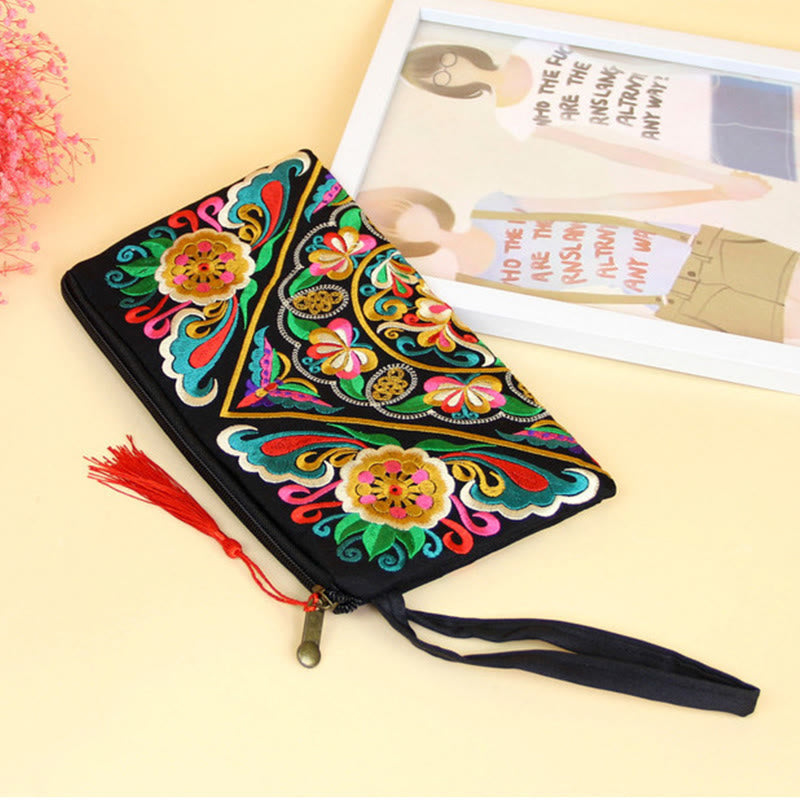 Dragon Butterfly Spiritual Cosmos Flower Wallet 14x25cm