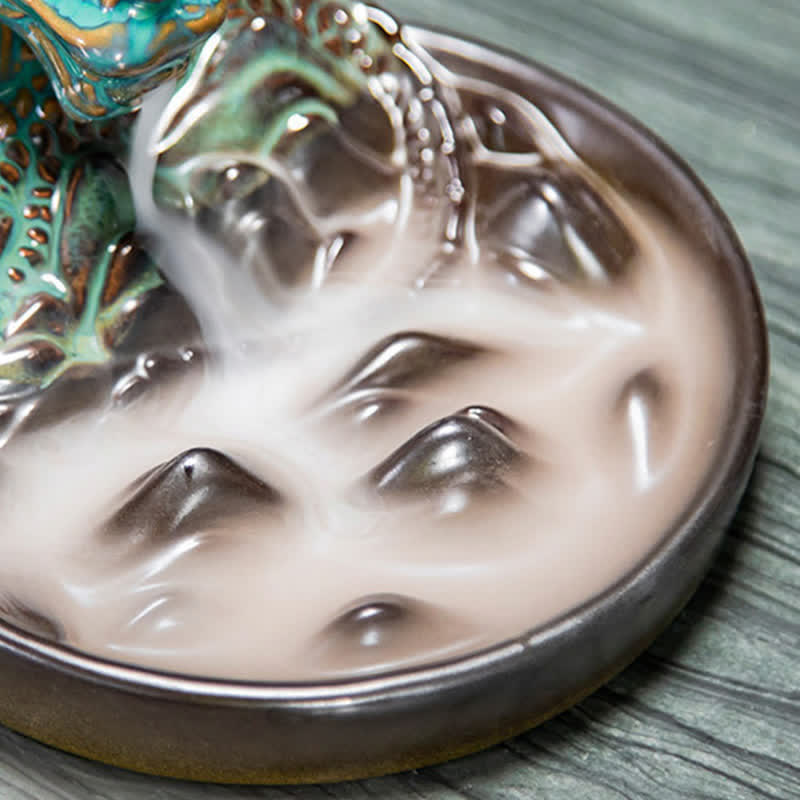 Dragon Ceramic Backflow Smoke Incense Burner Decor