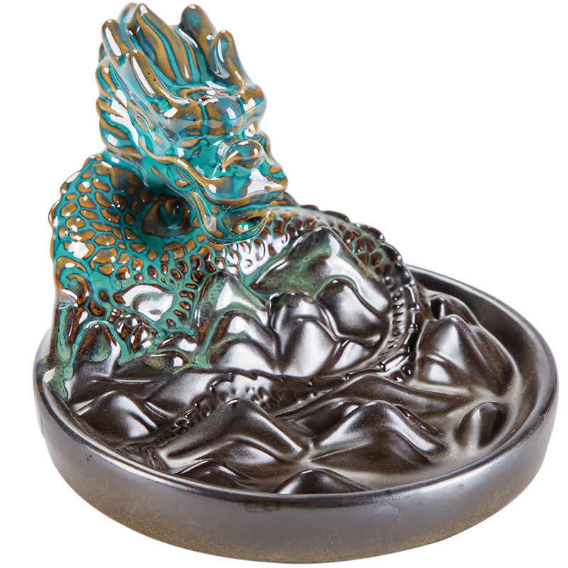 Dragon Ceramic Backflow Smoke Incense Burner Decor