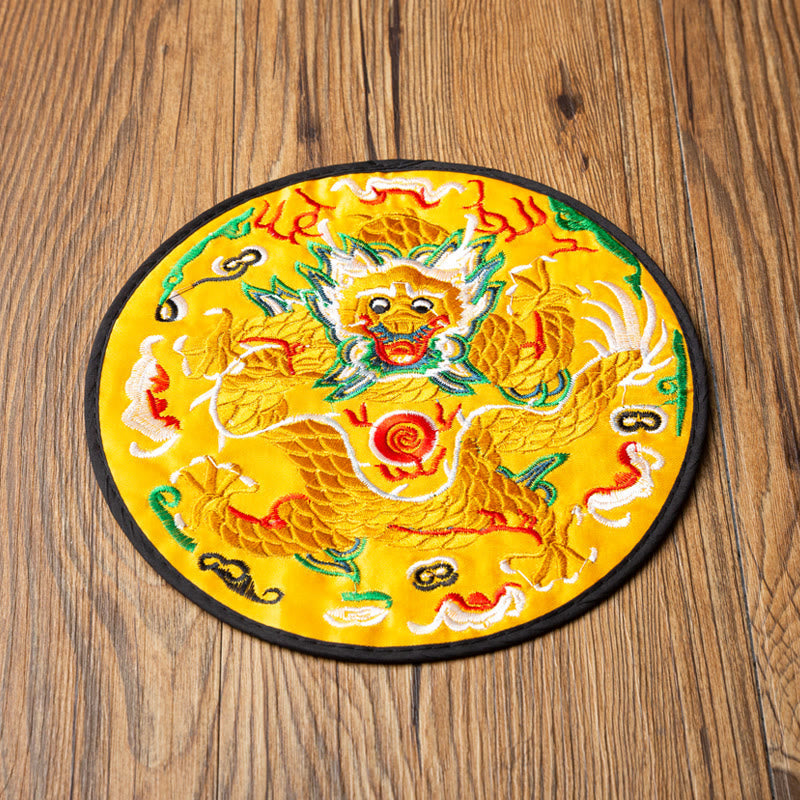 Dragon Embroidery Tea Mat | Spiritual Home Accents 19cm