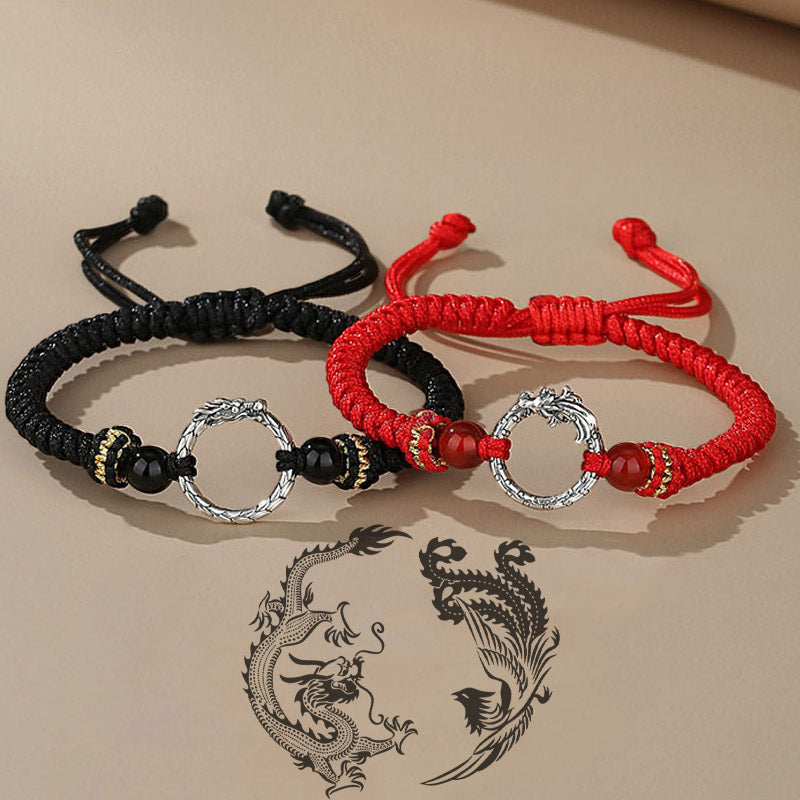 Dragon & Phoenix Peace Buckle Bracelet in 925 Sterling Silver | Balance & Luck