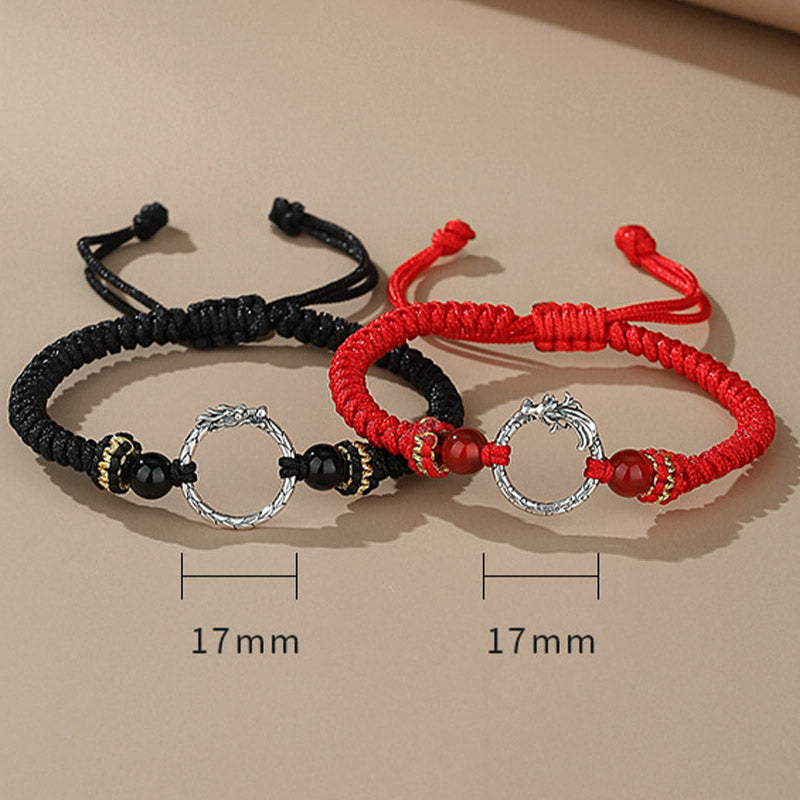 Dragon & Phoenix Peace Buckle Bracelet in 925 Sterling Silver | Balance & Luck