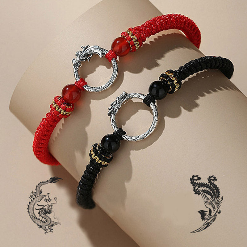 Dragon & Phoenix Peace Buckle Bracelet in 925 Sterling Silver | Balance & Luck