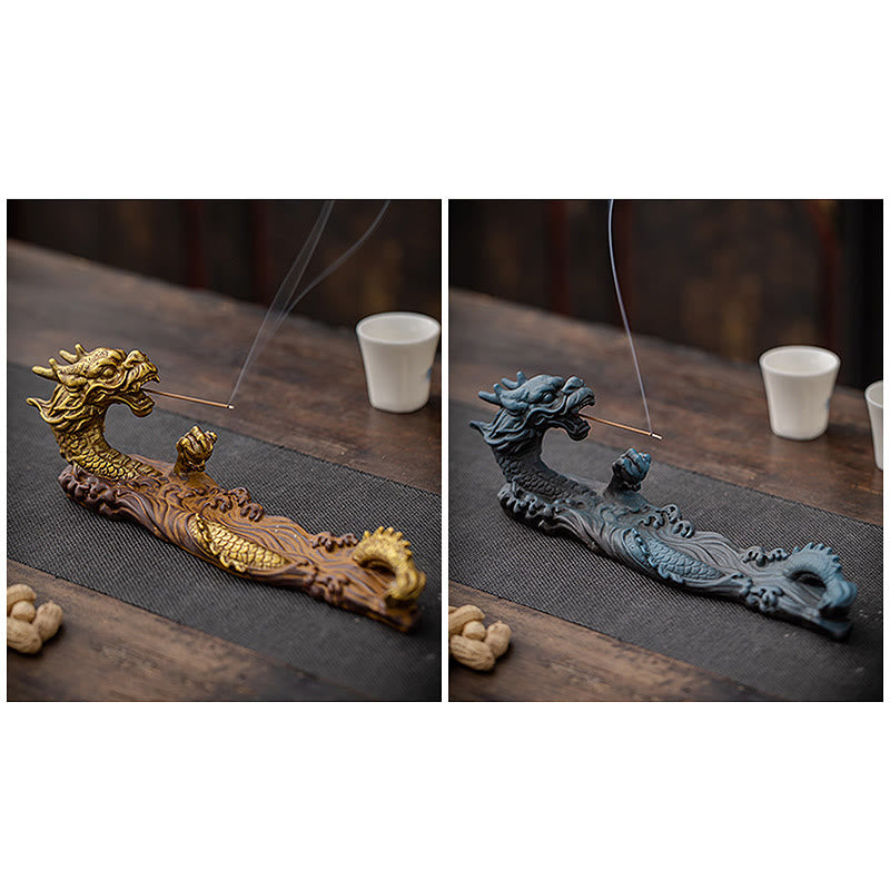 Dragon Protection Ceramic Incense Burner | Healing Sounds