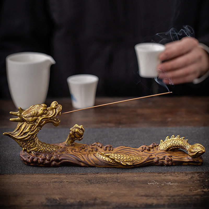 Dragon Protection Ceramic Incense Burner | Healing Sounds