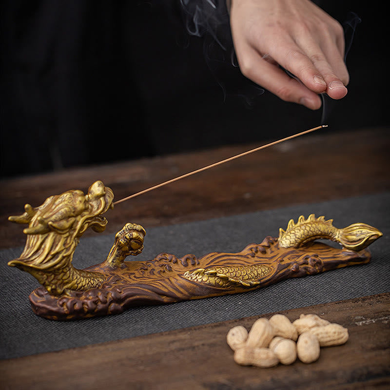 Dragon Protection Ceramic Incense Burner | Healing Sounds