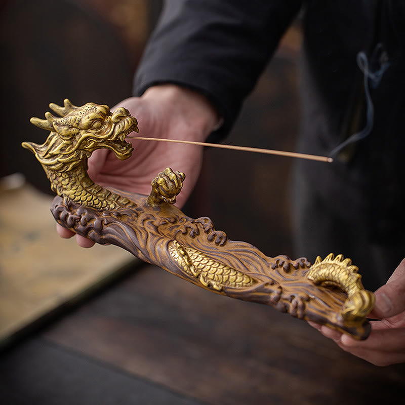 Dragon Protection Ceramic Incense Burner | Healing Sounds